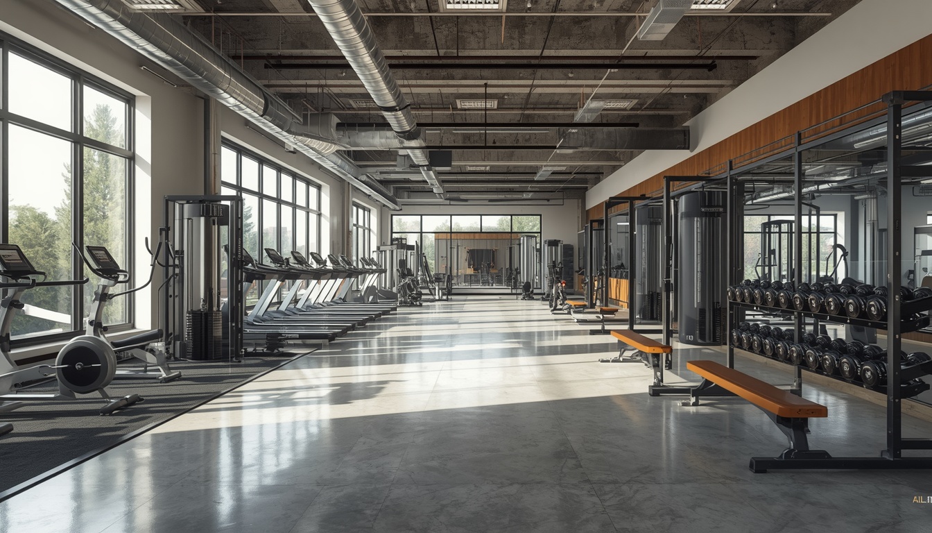 Beautshskeletona training studio with functional equipment